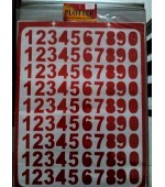 Adesivo Números  N 5  - vermelha - Plotter